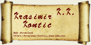 Krasimir Kontić vizit kartica